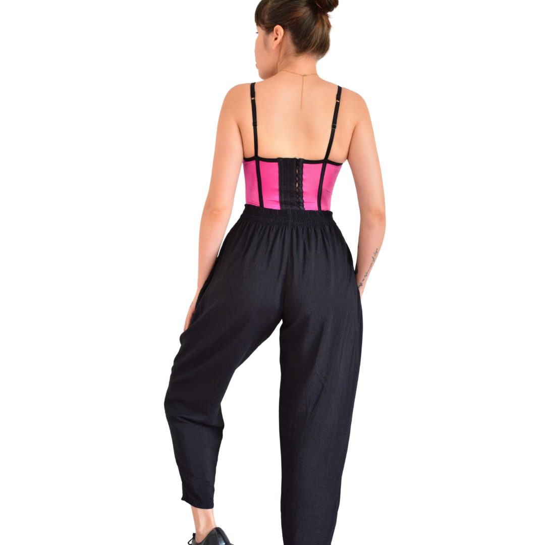 Corset rosa satinado