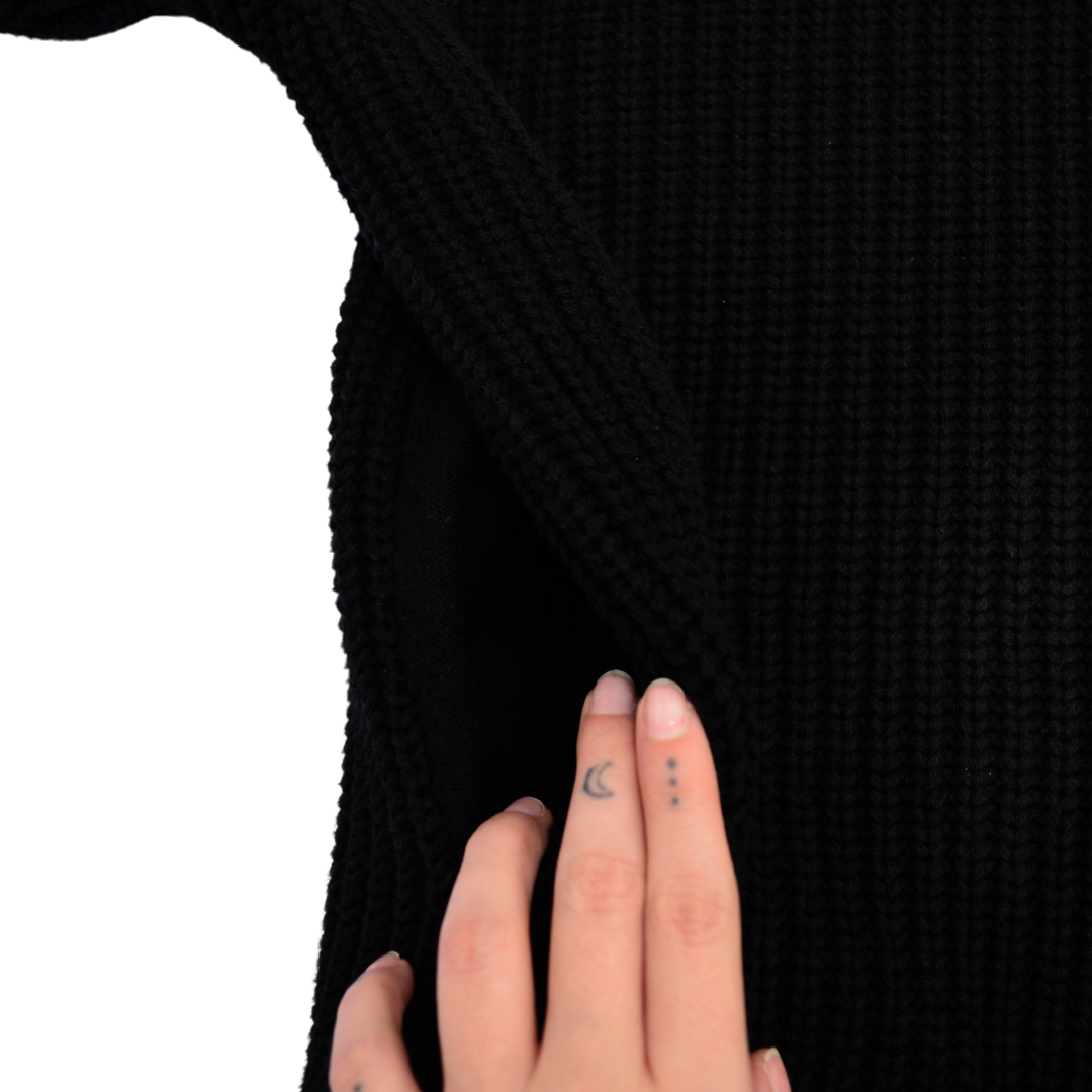 Cardigan negro knit