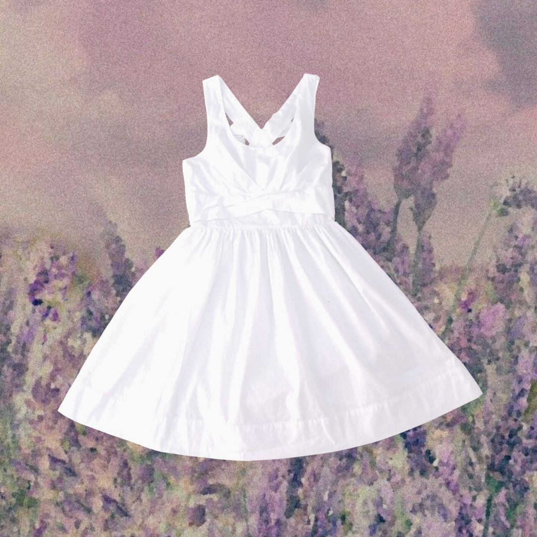 Vestido blanco con moño