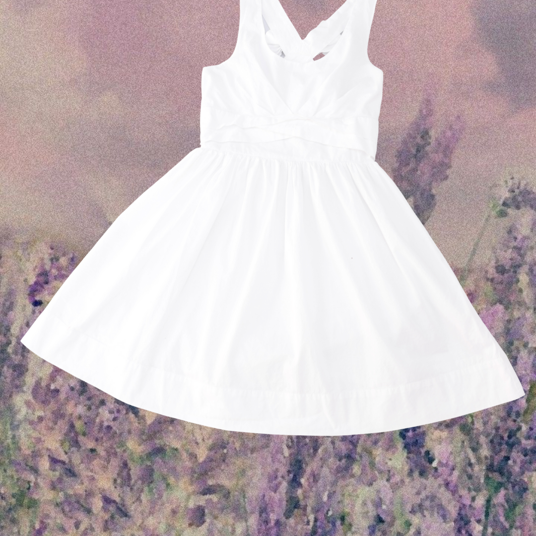 Vestido blanco con moño