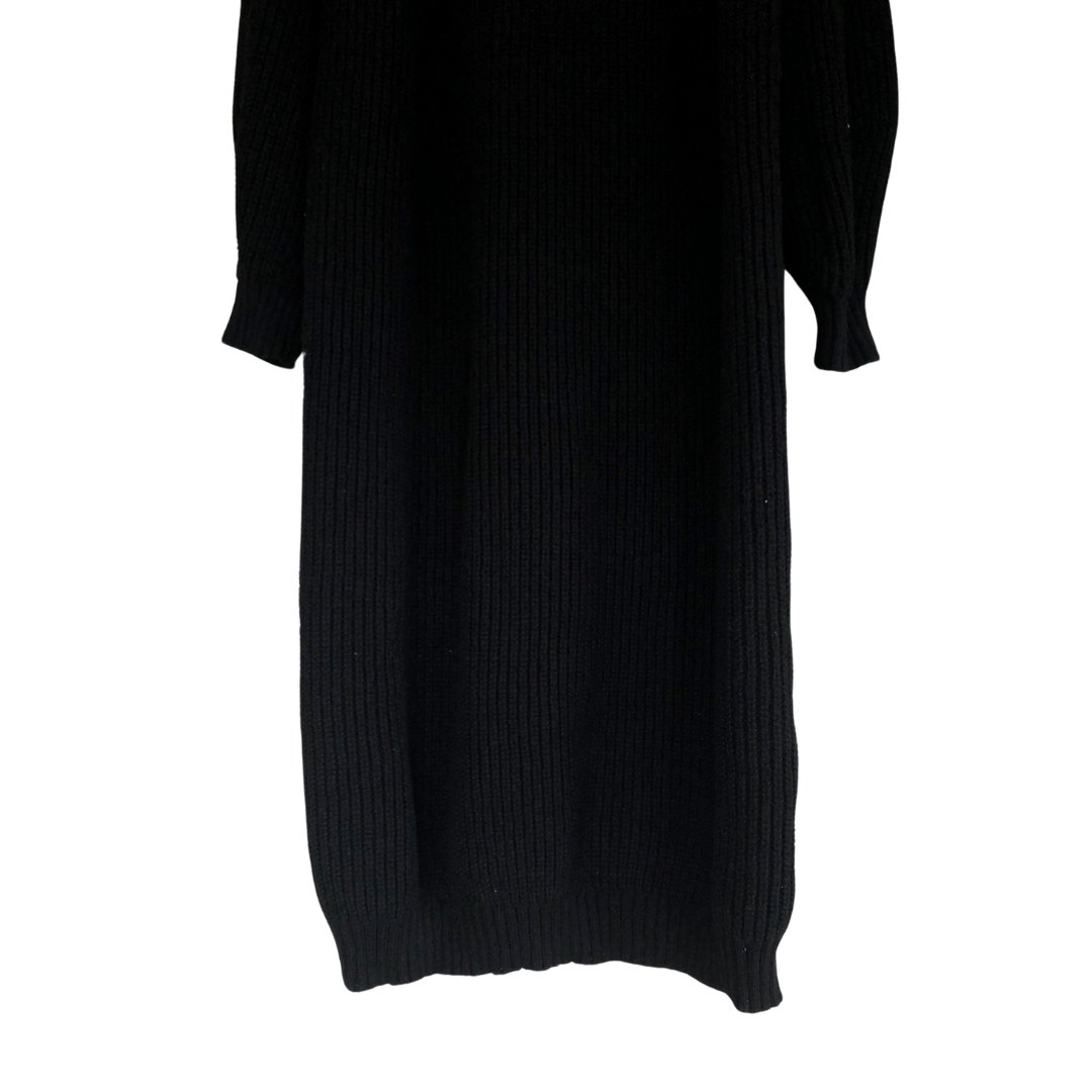Vestido negro knit largo