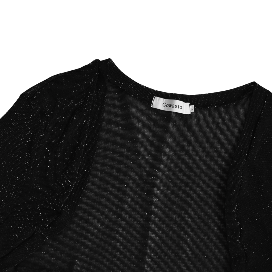 Manguitas mesh con glitter
