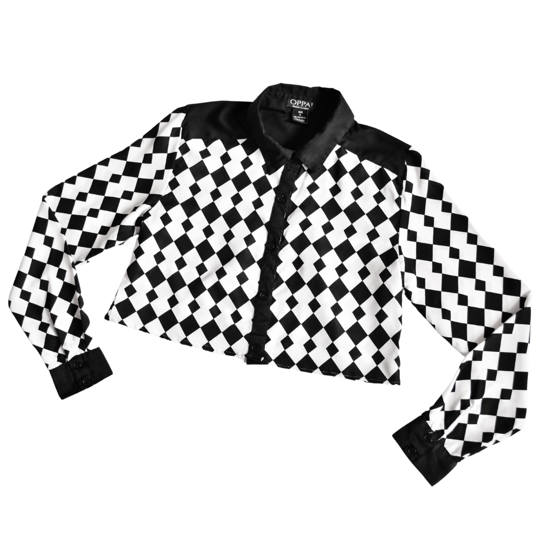 Blusa vintage de rombos