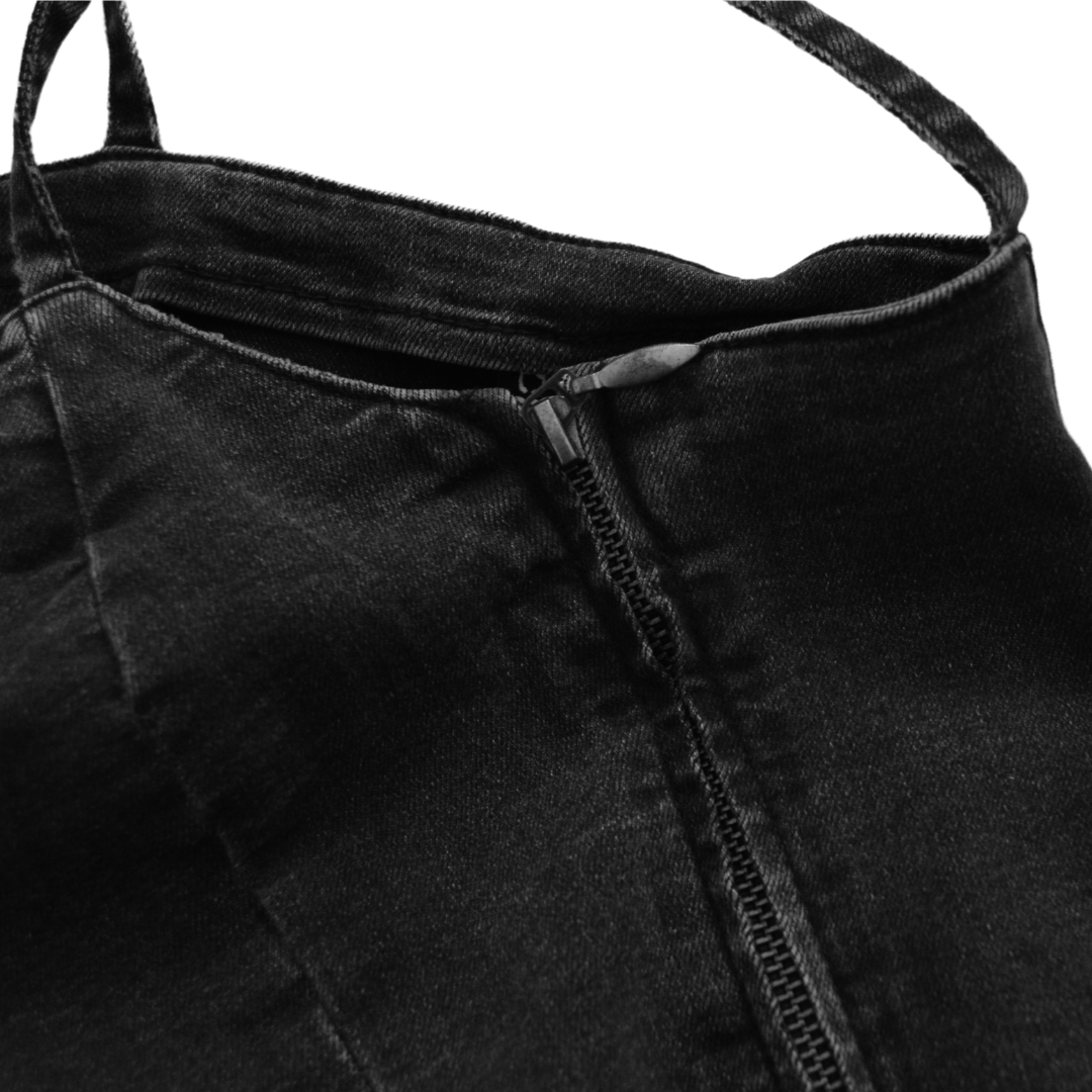 Vestido denim negro