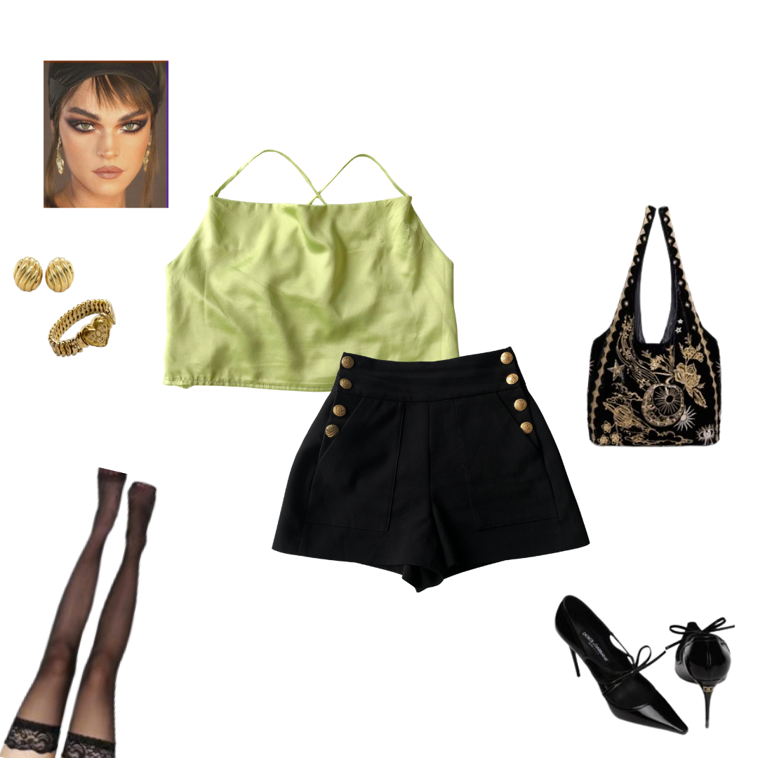 Blusa verde satin