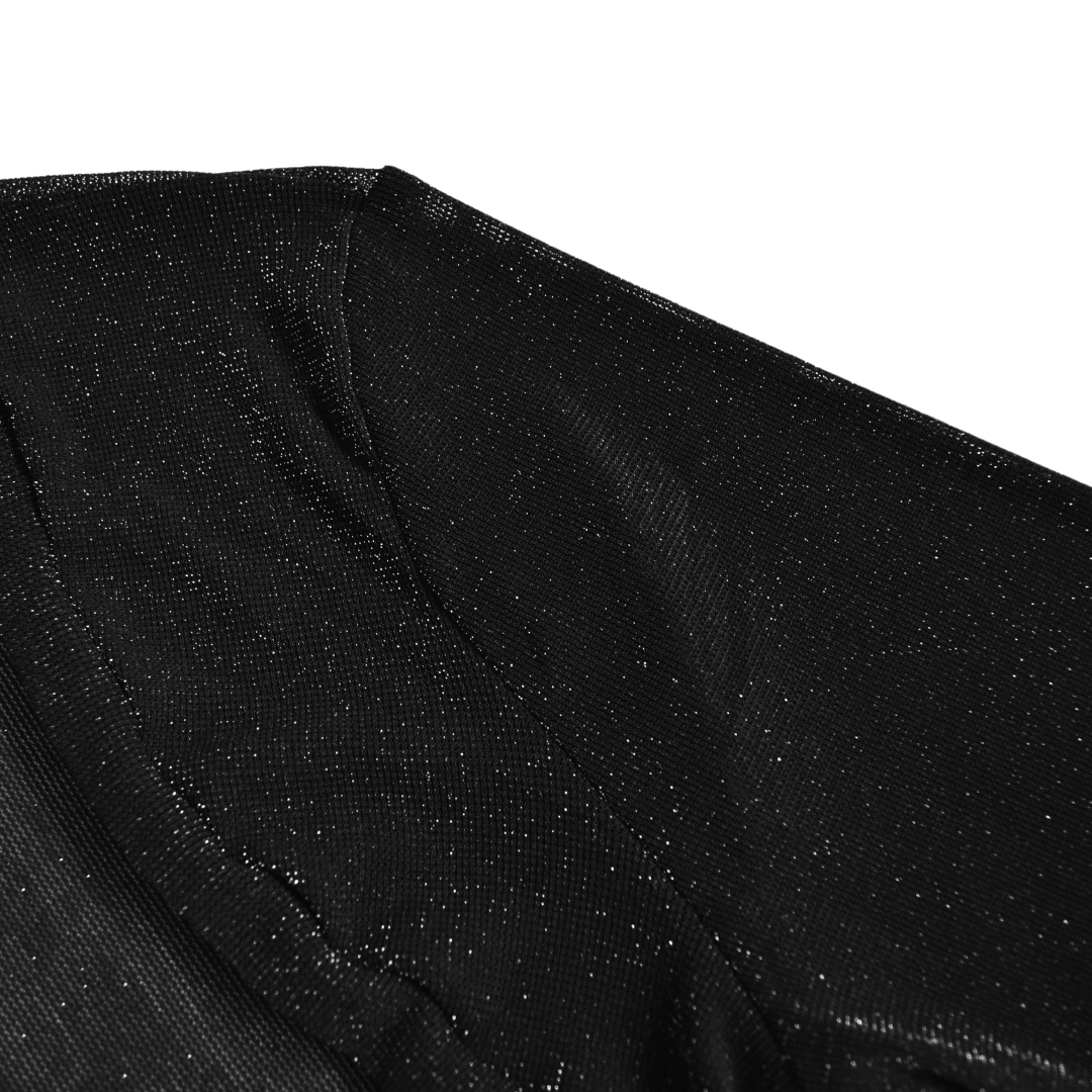 Manguitas mesh con glitter