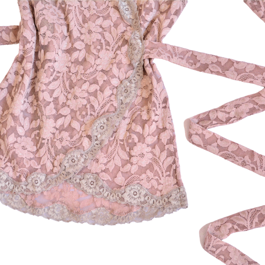 Blusa de encaje rosa