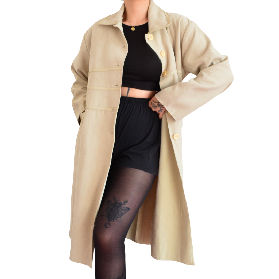 Abrigo largo 90s beige