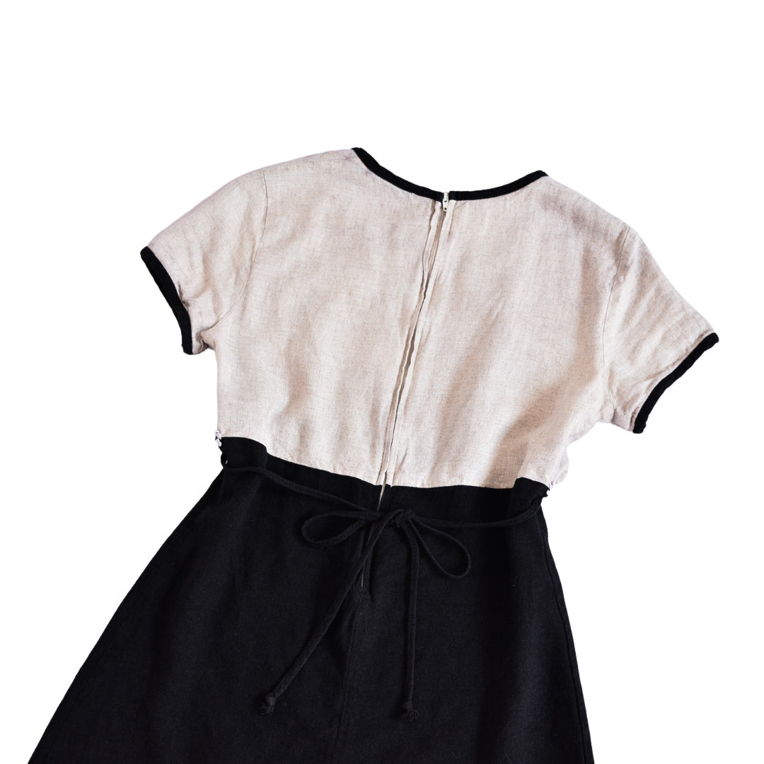 Vestido de lino y flores