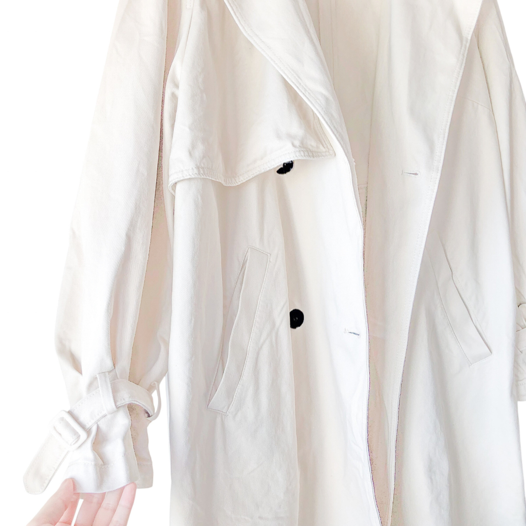 Gabardina beige larga
