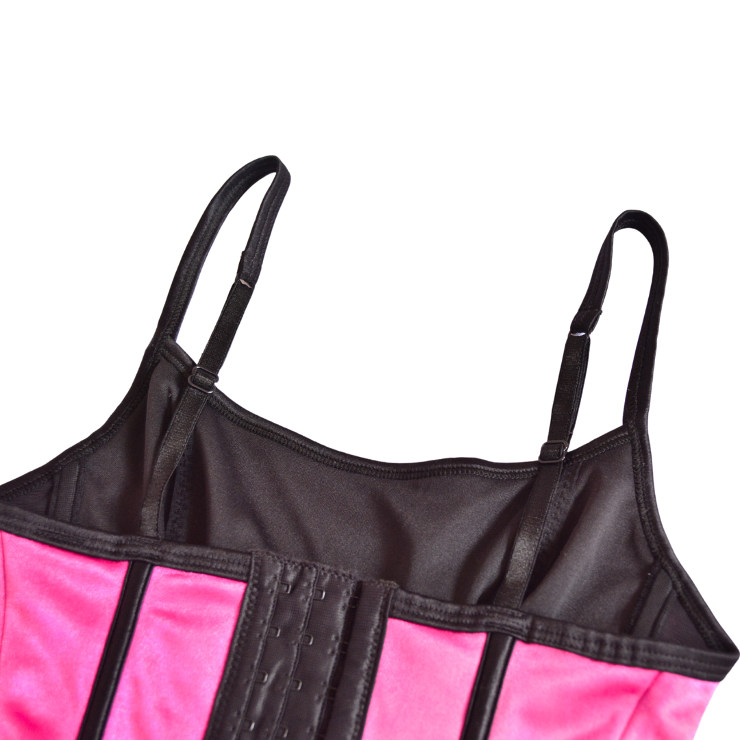 Corset rosa satinado