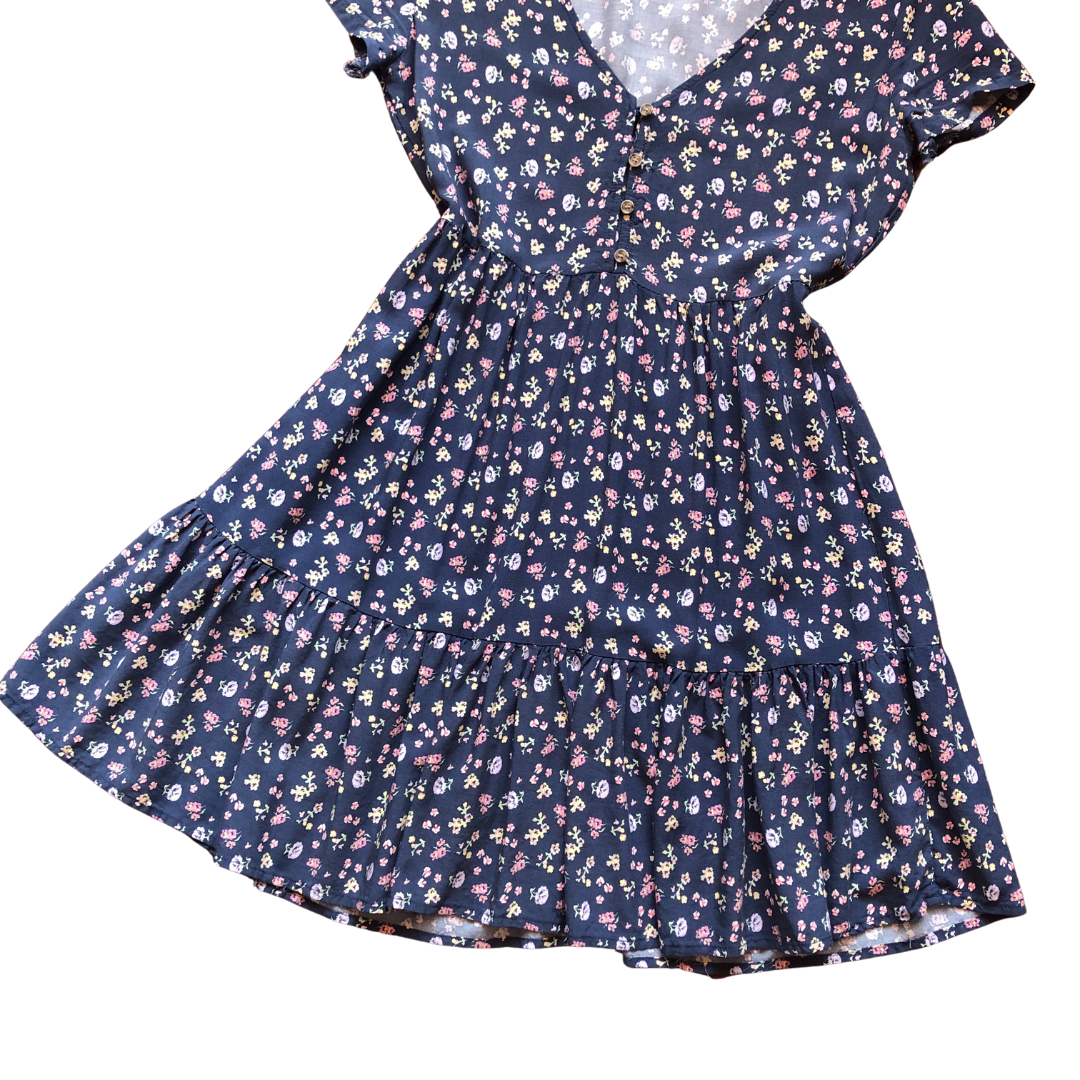 Vestido azul floral