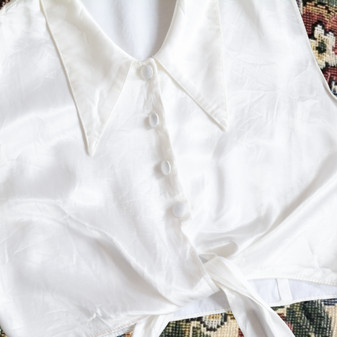 Top satinado perla
