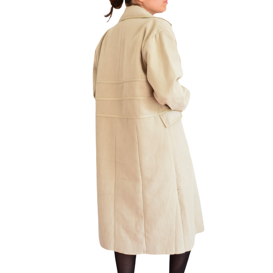 Abrigo largo 90s beige