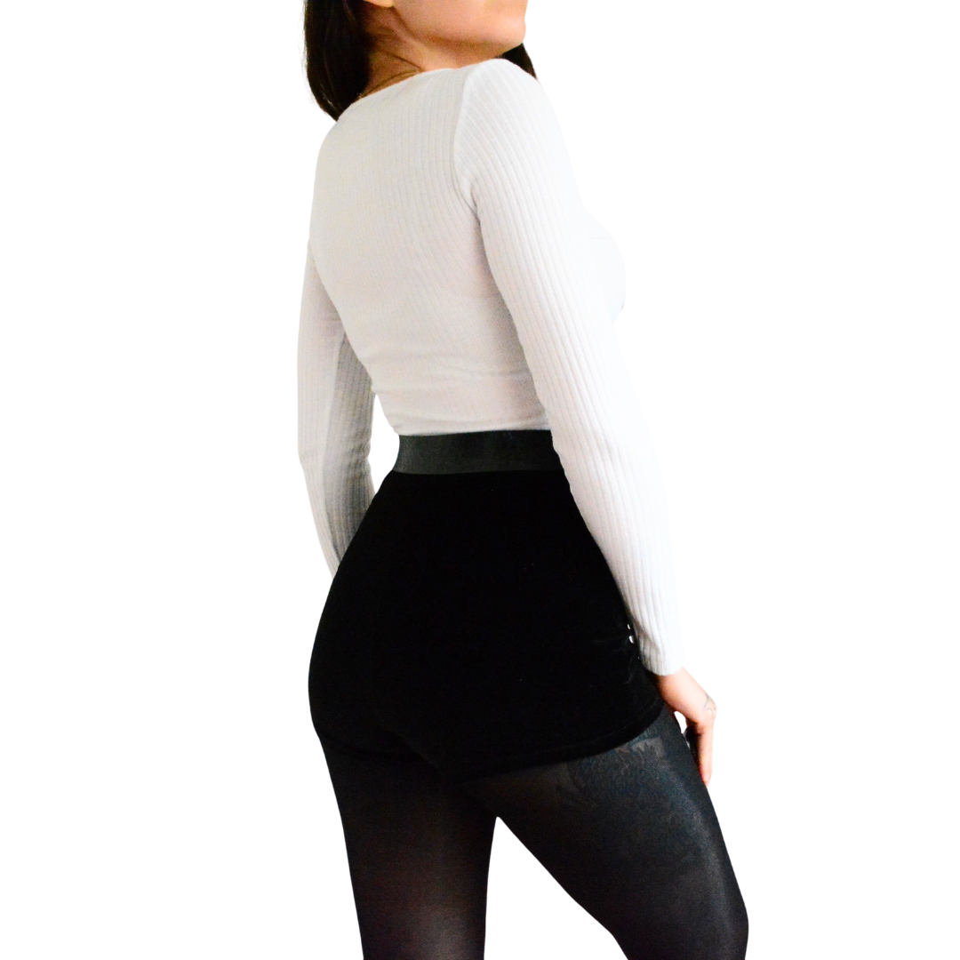Blusa blanca canelé