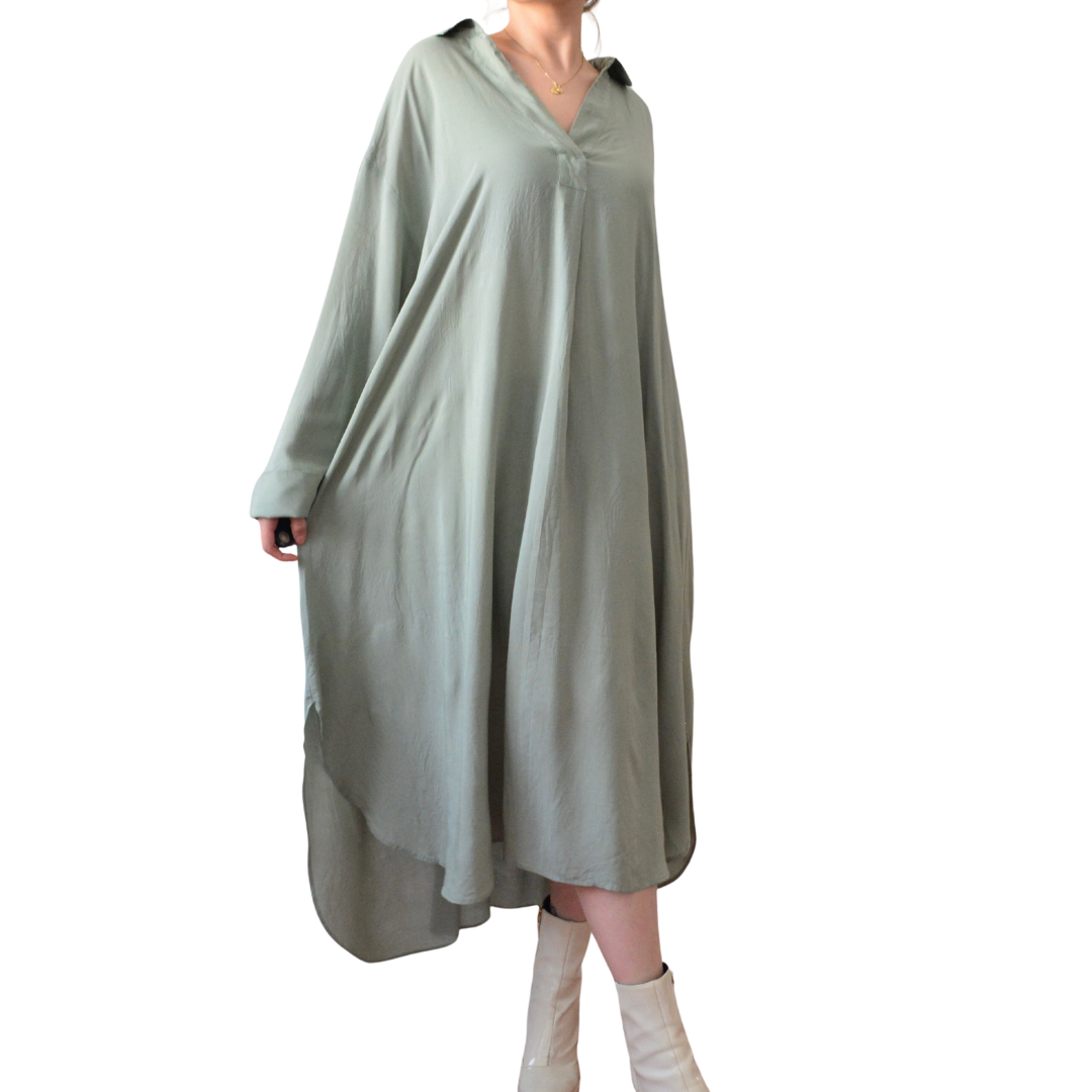 Vestido verde pálido