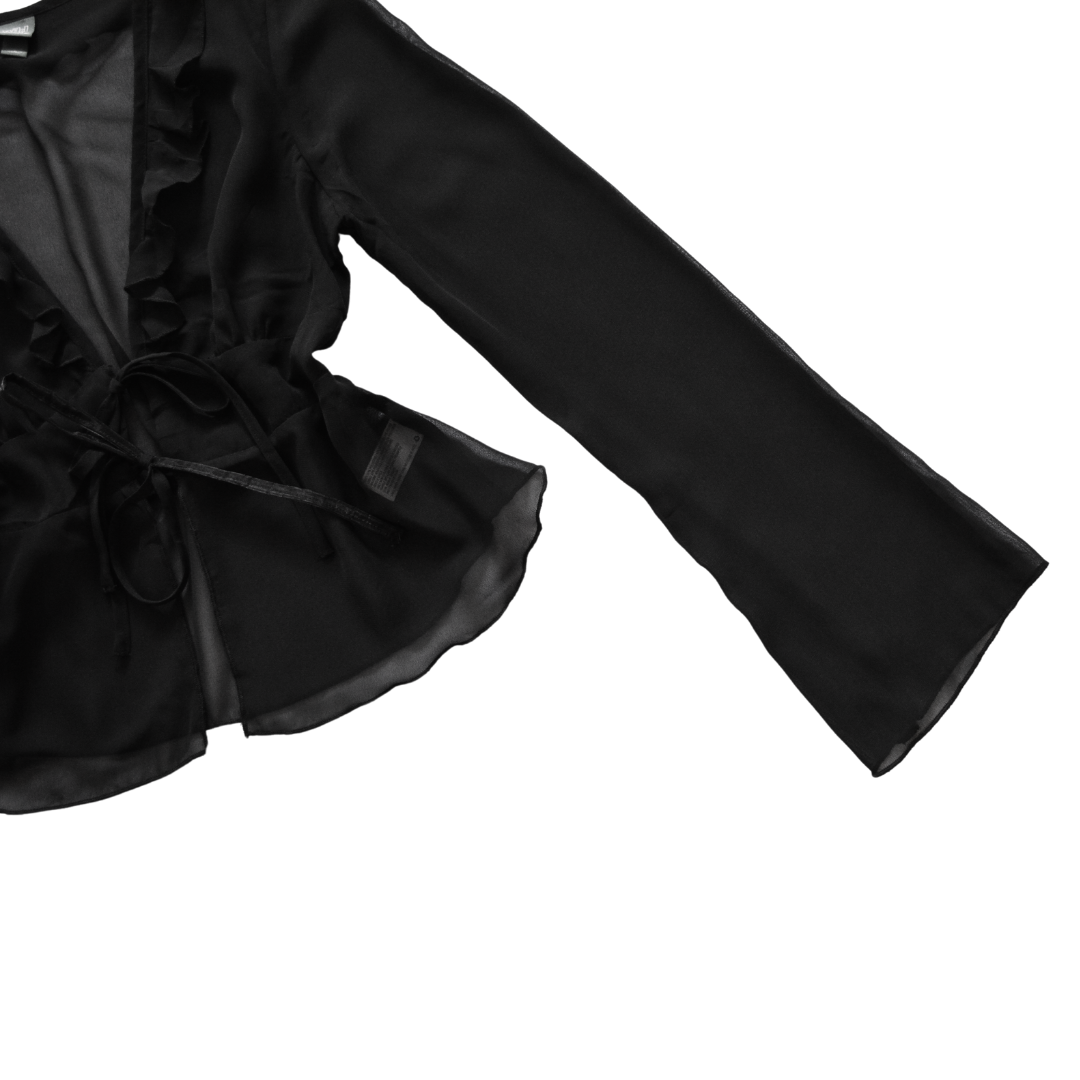 Blusa negra de gasa