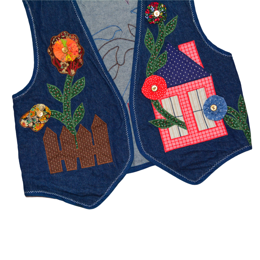 Chaleco vintage 80s bordado