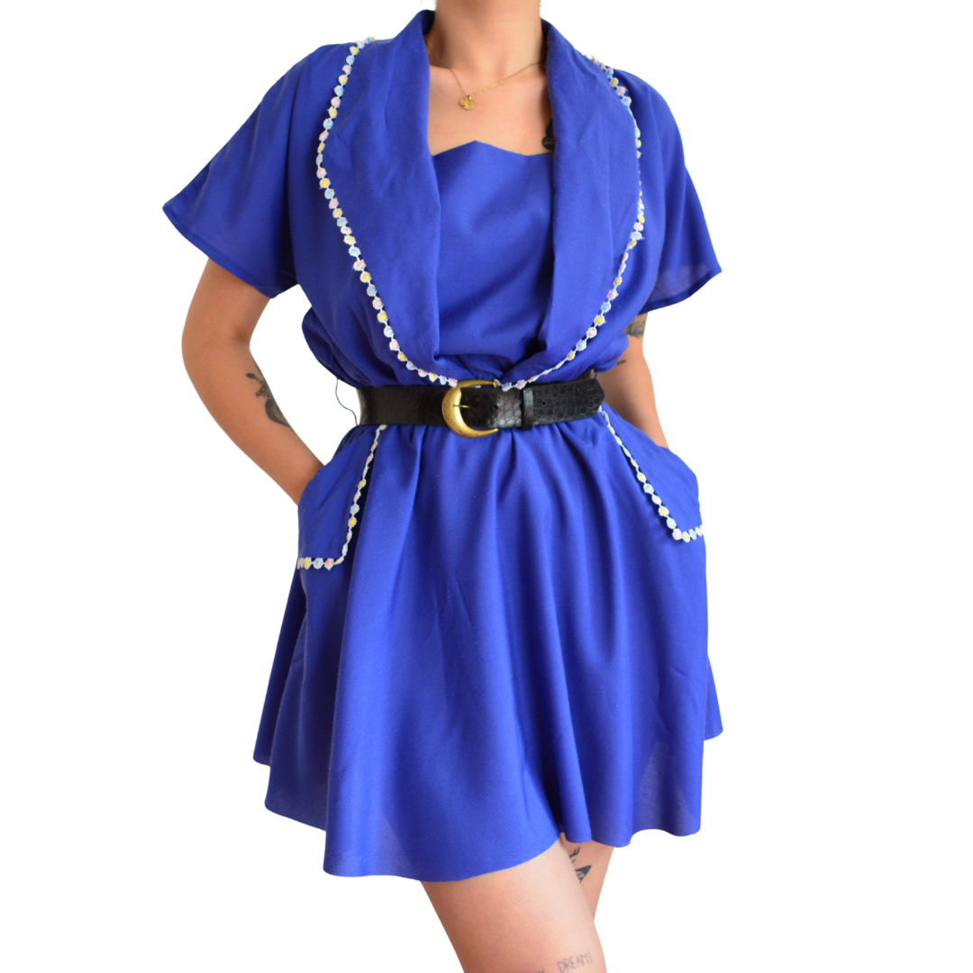 Vestido vintage con bolsas