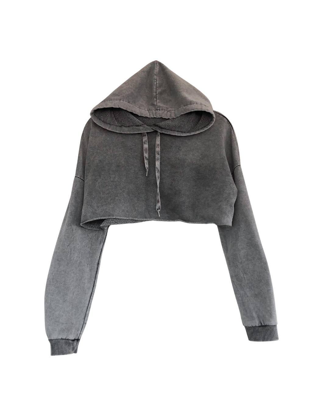 Sudadera cropped gris