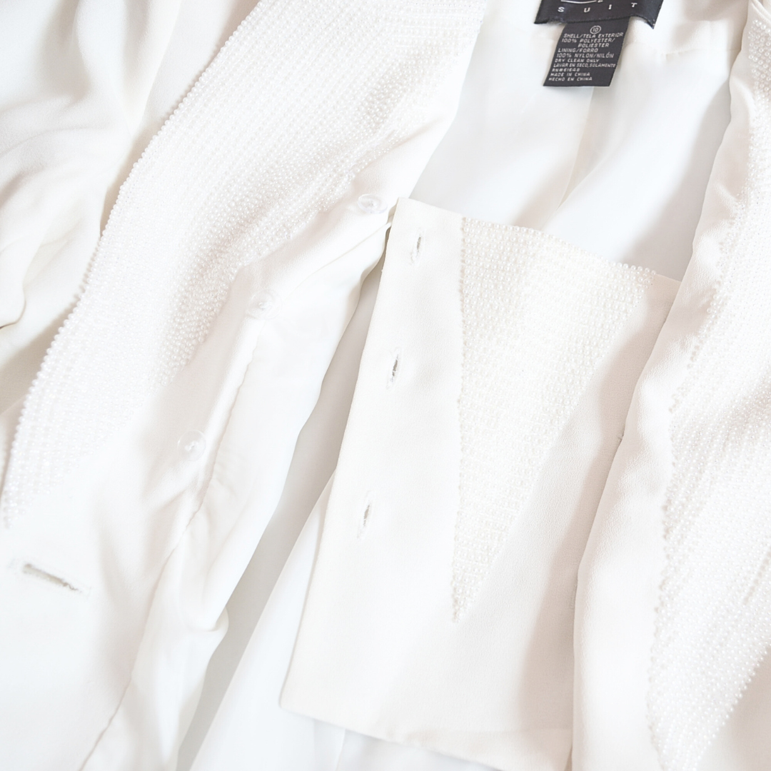 Blazer perla con canutillo