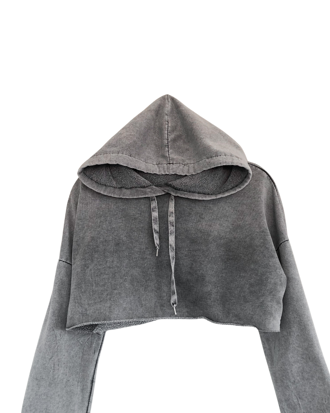 Sudadera cropped gris