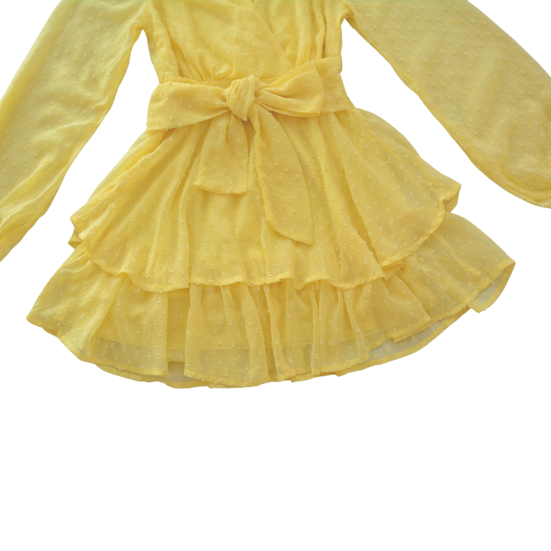 Vestido amarillo baby de gasa