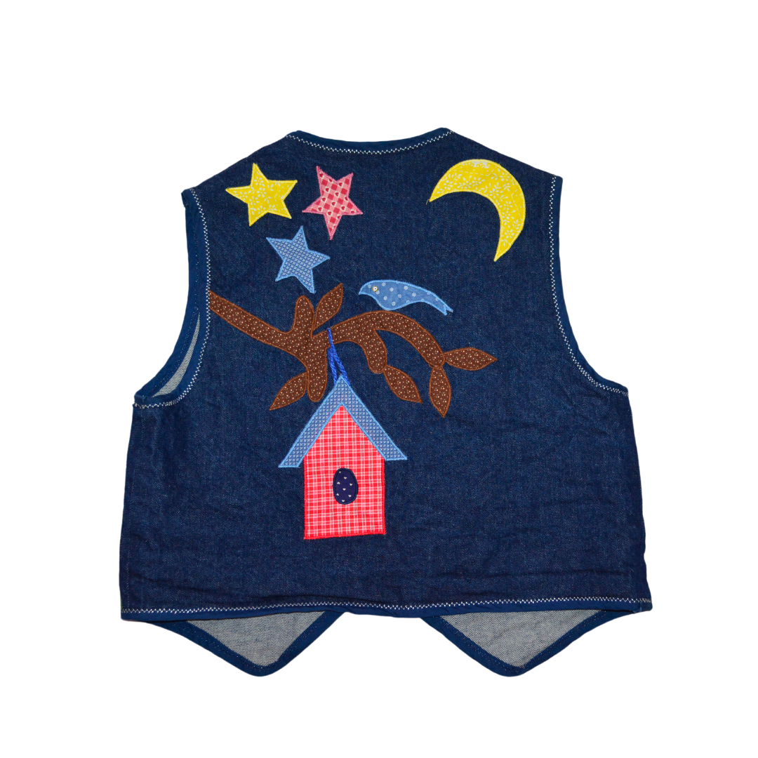 Chaleco vintage 80s bordado