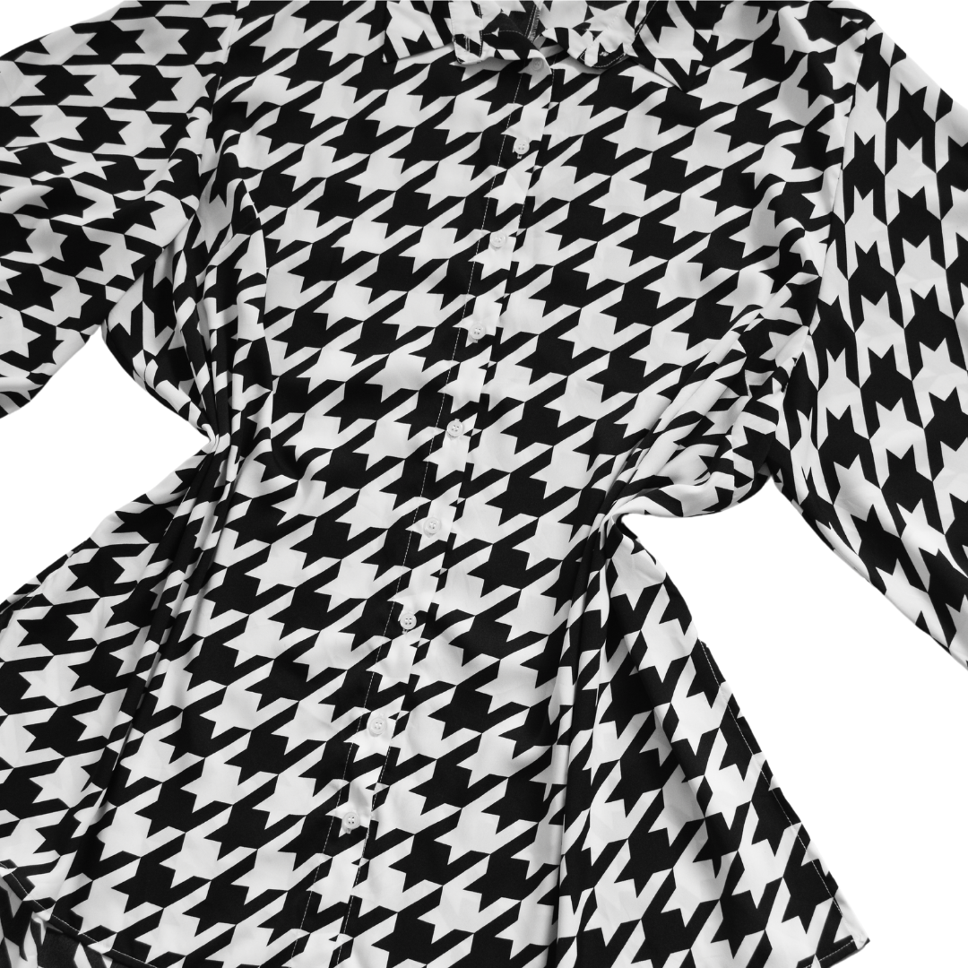 Vestido camisa pata de gallo
