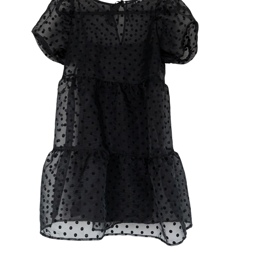 Vestido negro polka dots
