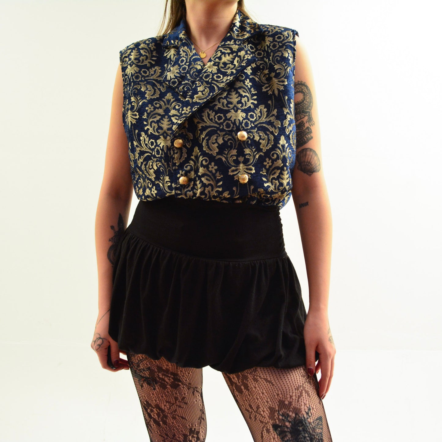 Chaleco vintage 90s brocado