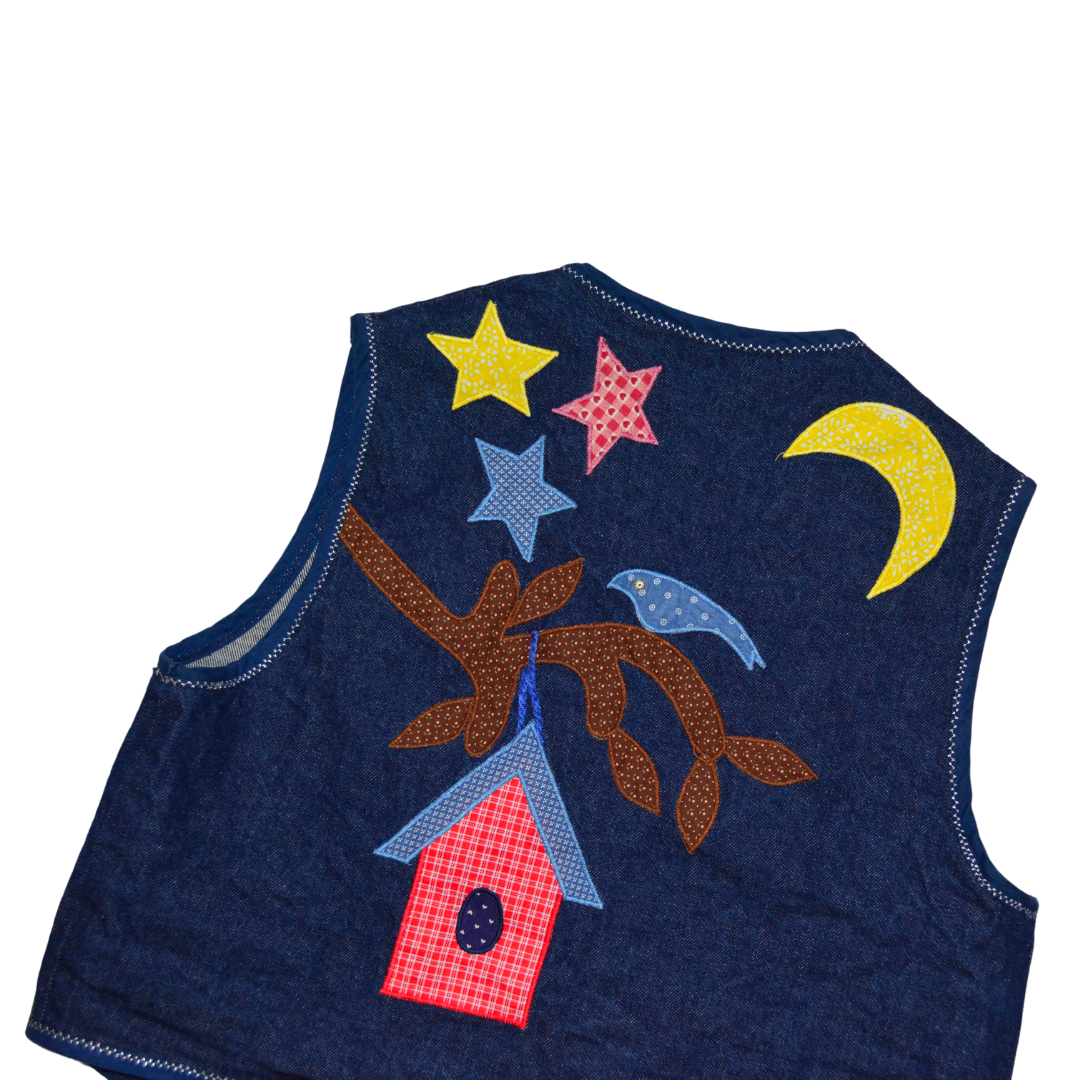 Chaleco vintage 80s bordado
