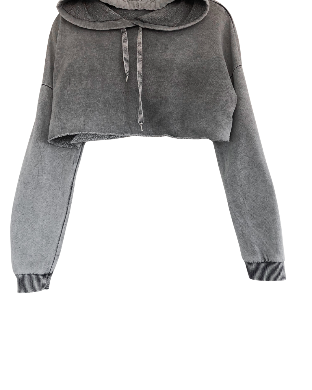 Sudadera cropped gris