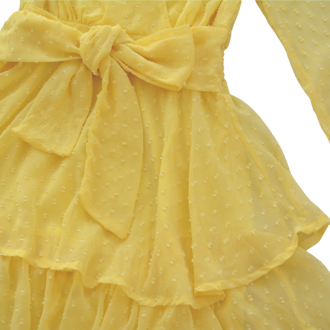 Vestido amarillo baby de gasa