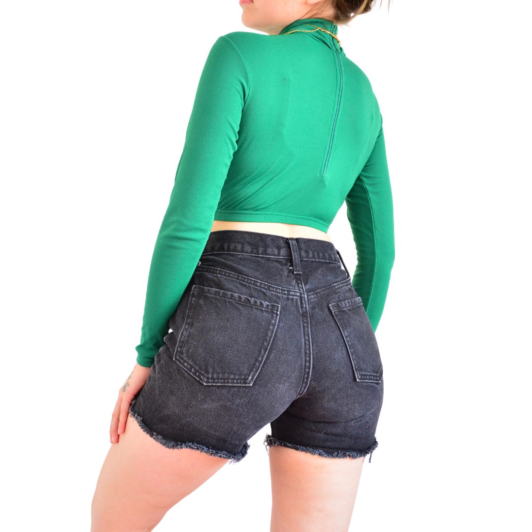Momshort denim negro