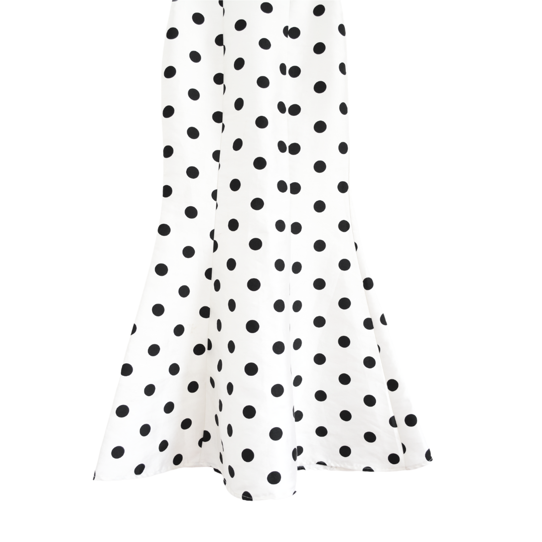 Falda blanca polka dots