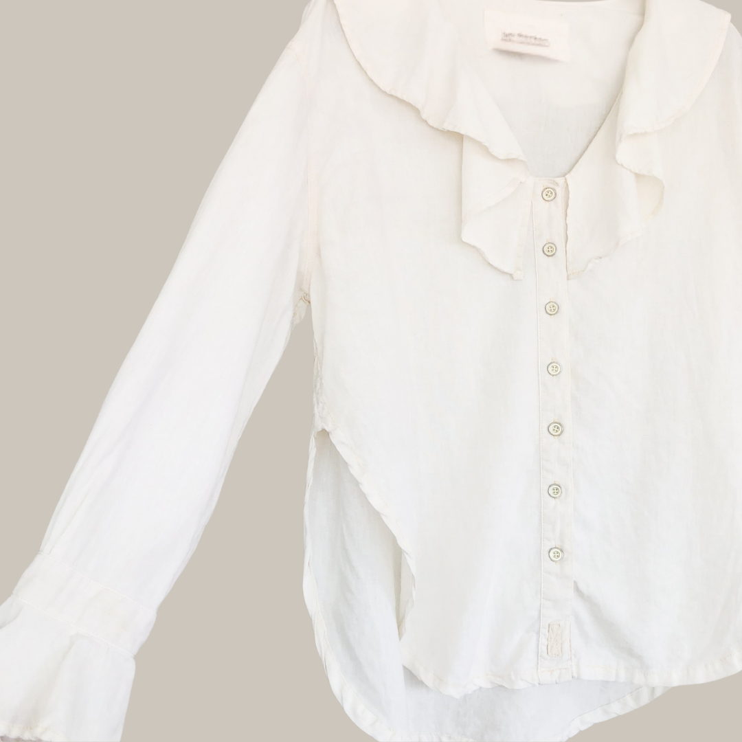 Blusa beige lino