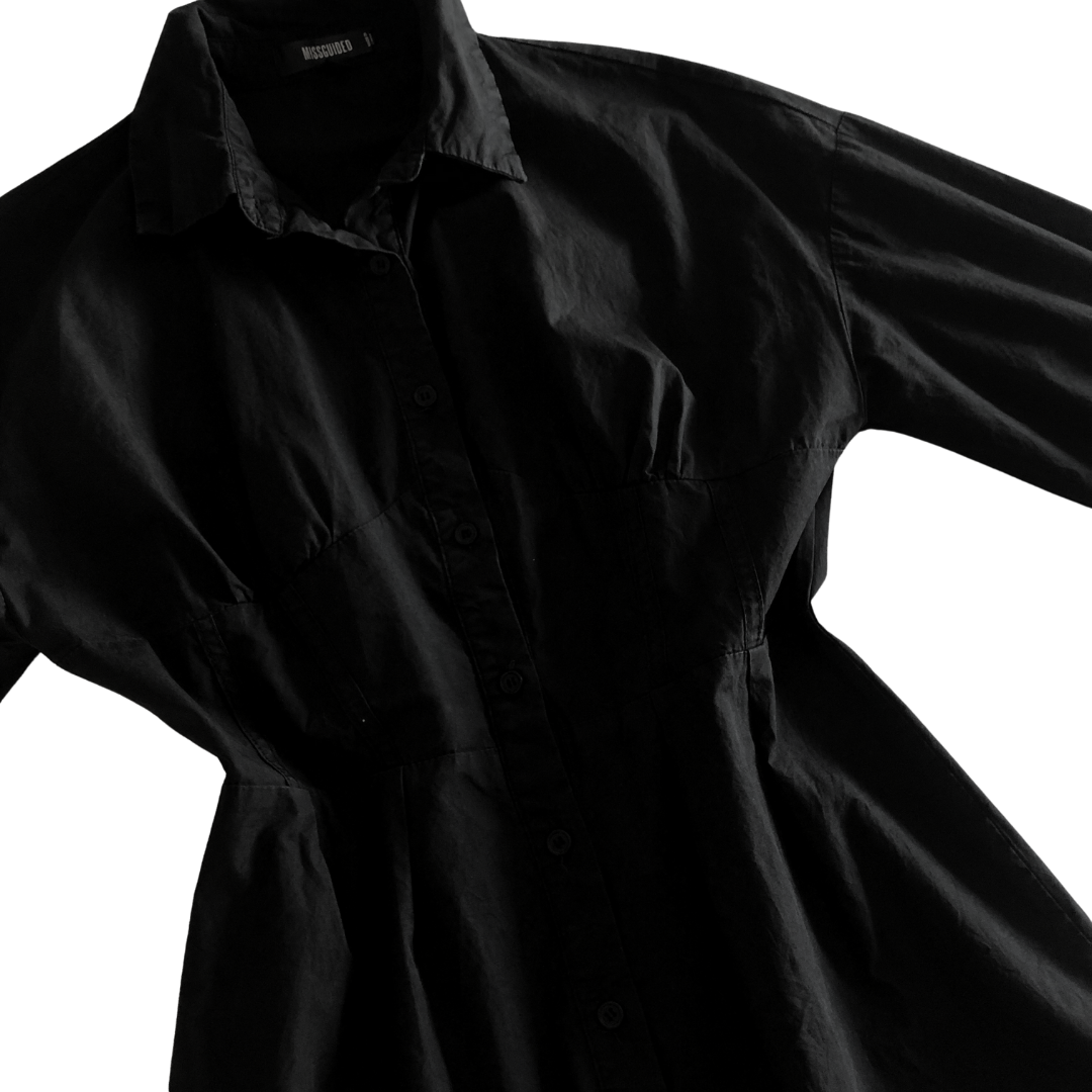 Vestido/camisa corset negro