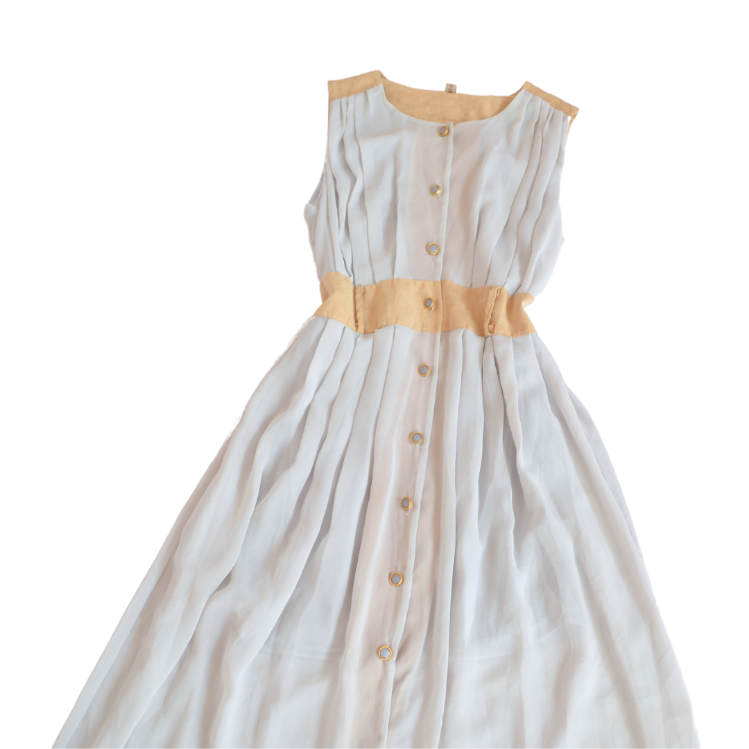 Vestido vintage largo con botones