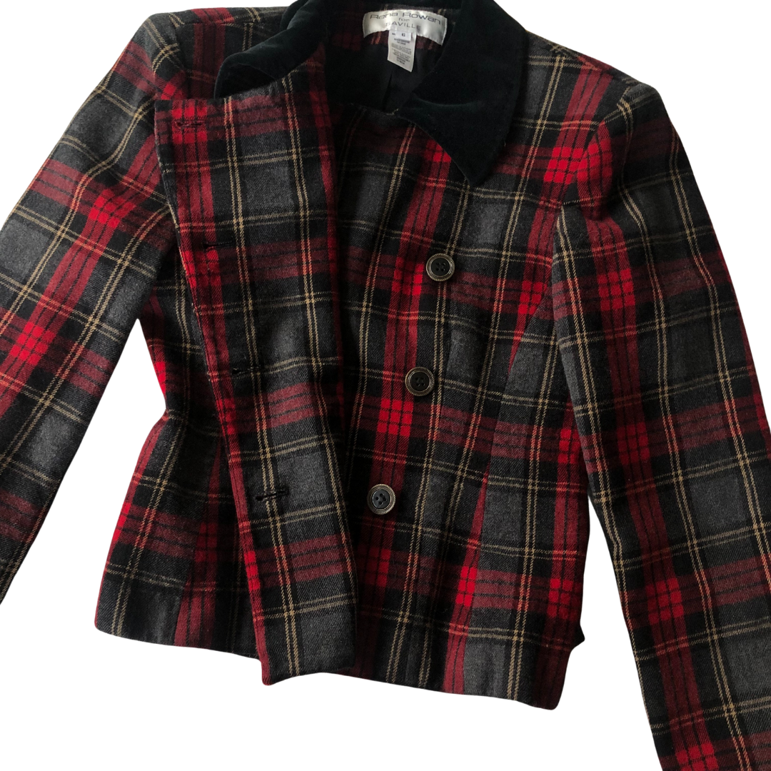 Blazer tartan vintage 90s
