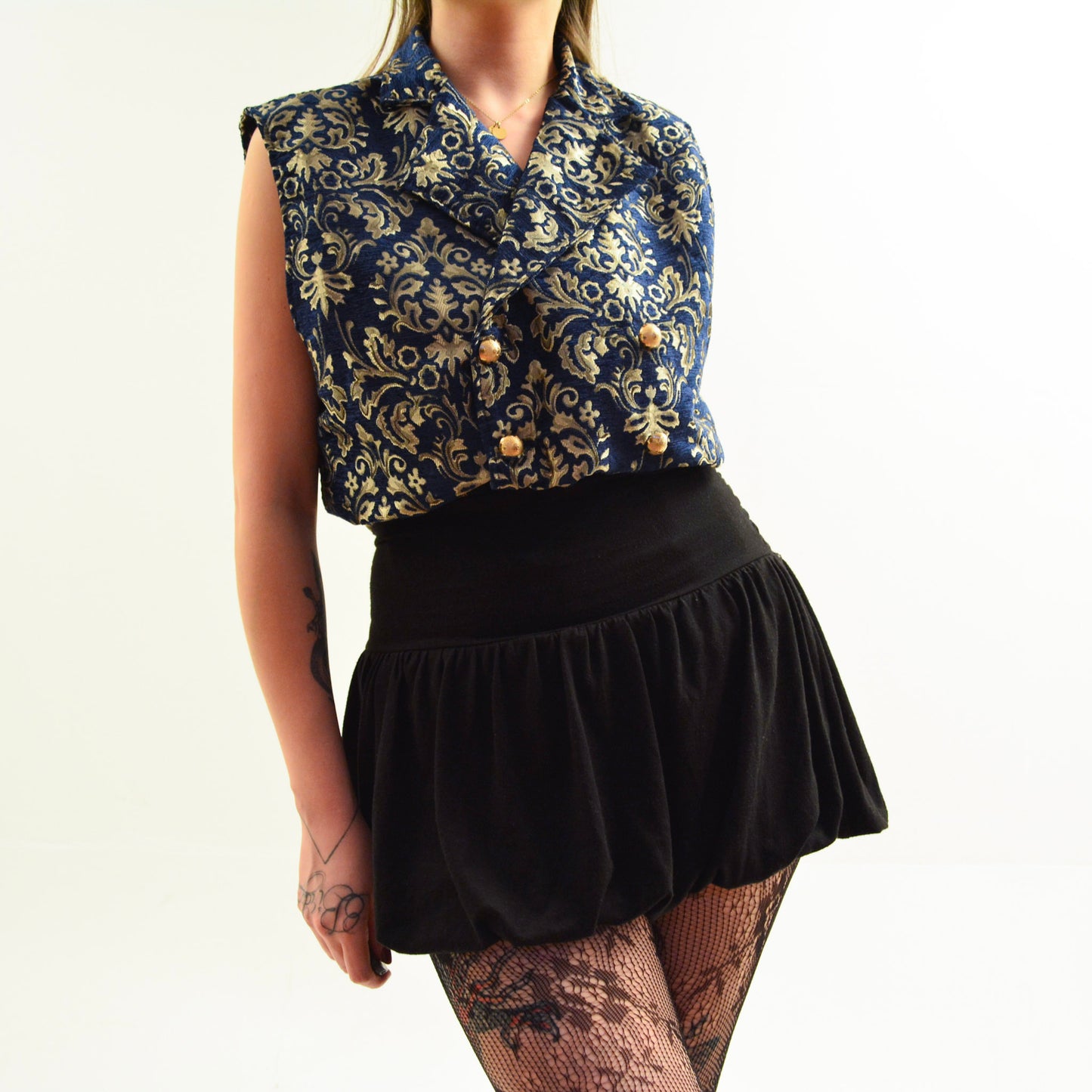 Chaleco vintage 90s brocado