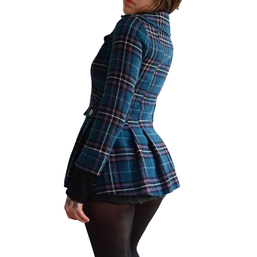 Abrigo tipo vestido cuadriculado
