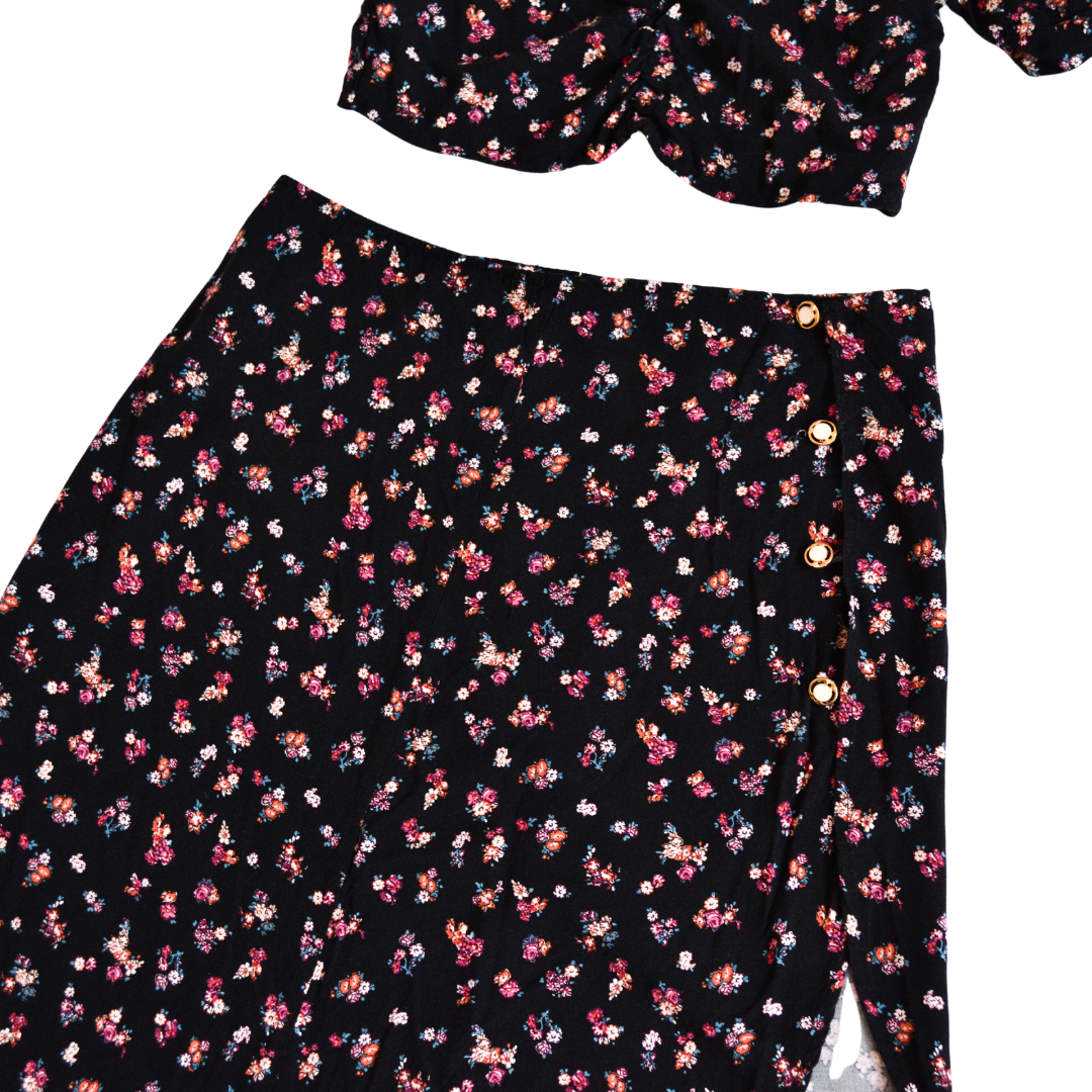 Conjunto upcycling floral