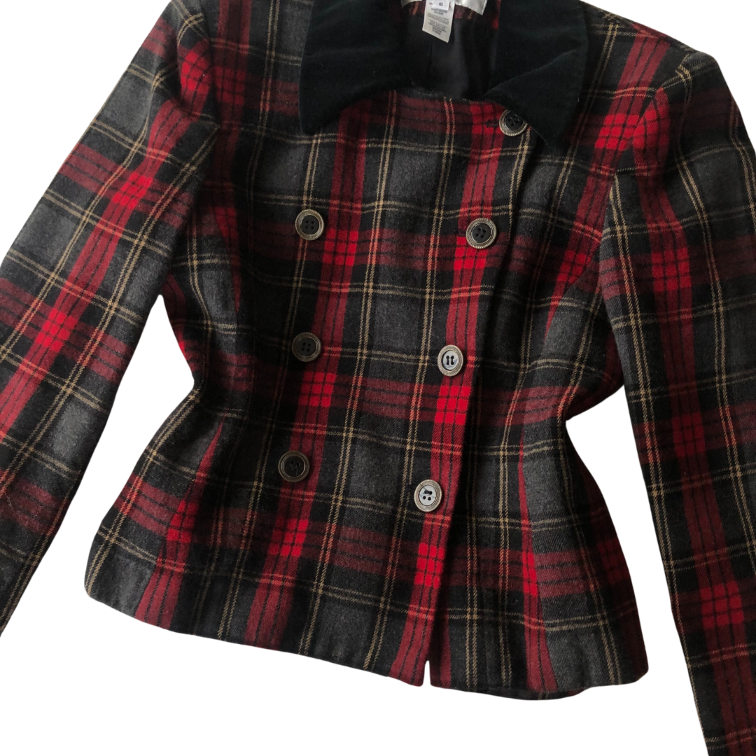 Blazer tartan vintage 90s