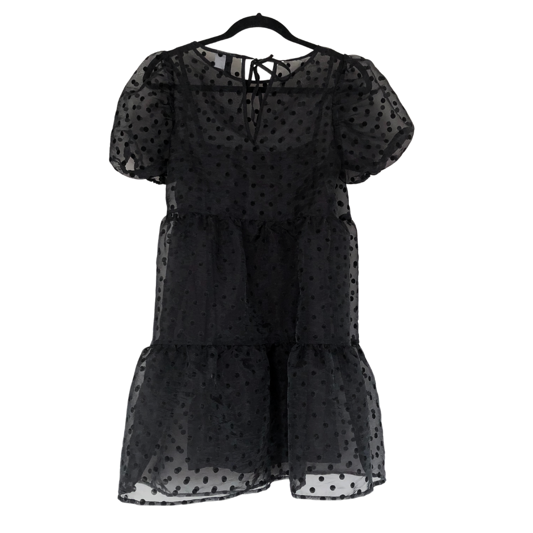 Vestido negro polka dots