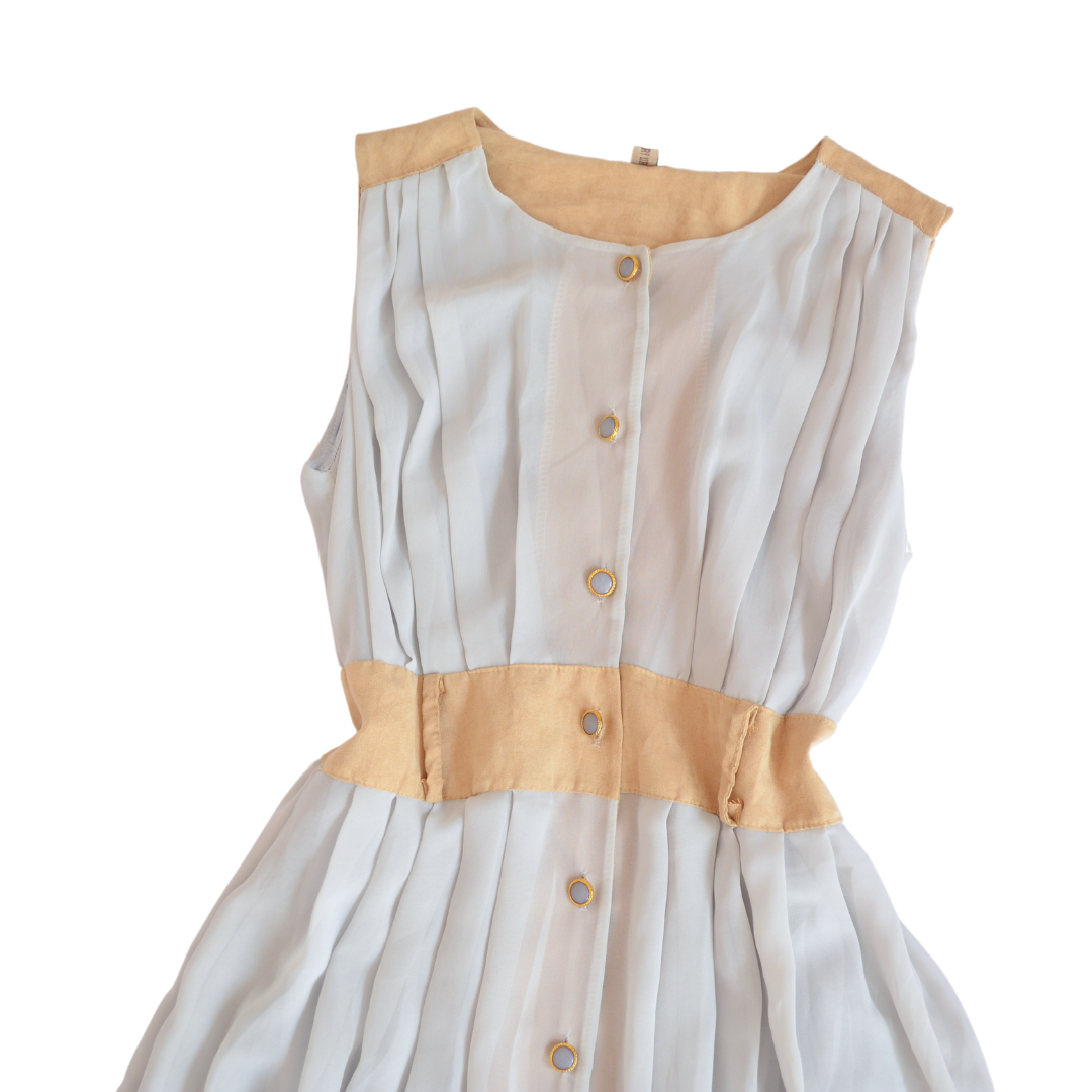 Vestido vintage largo con botones