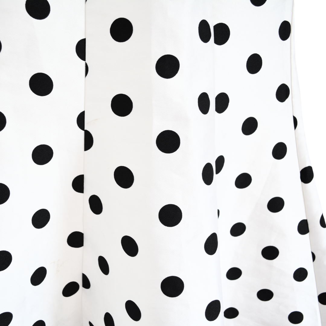Falda blanca polka dots