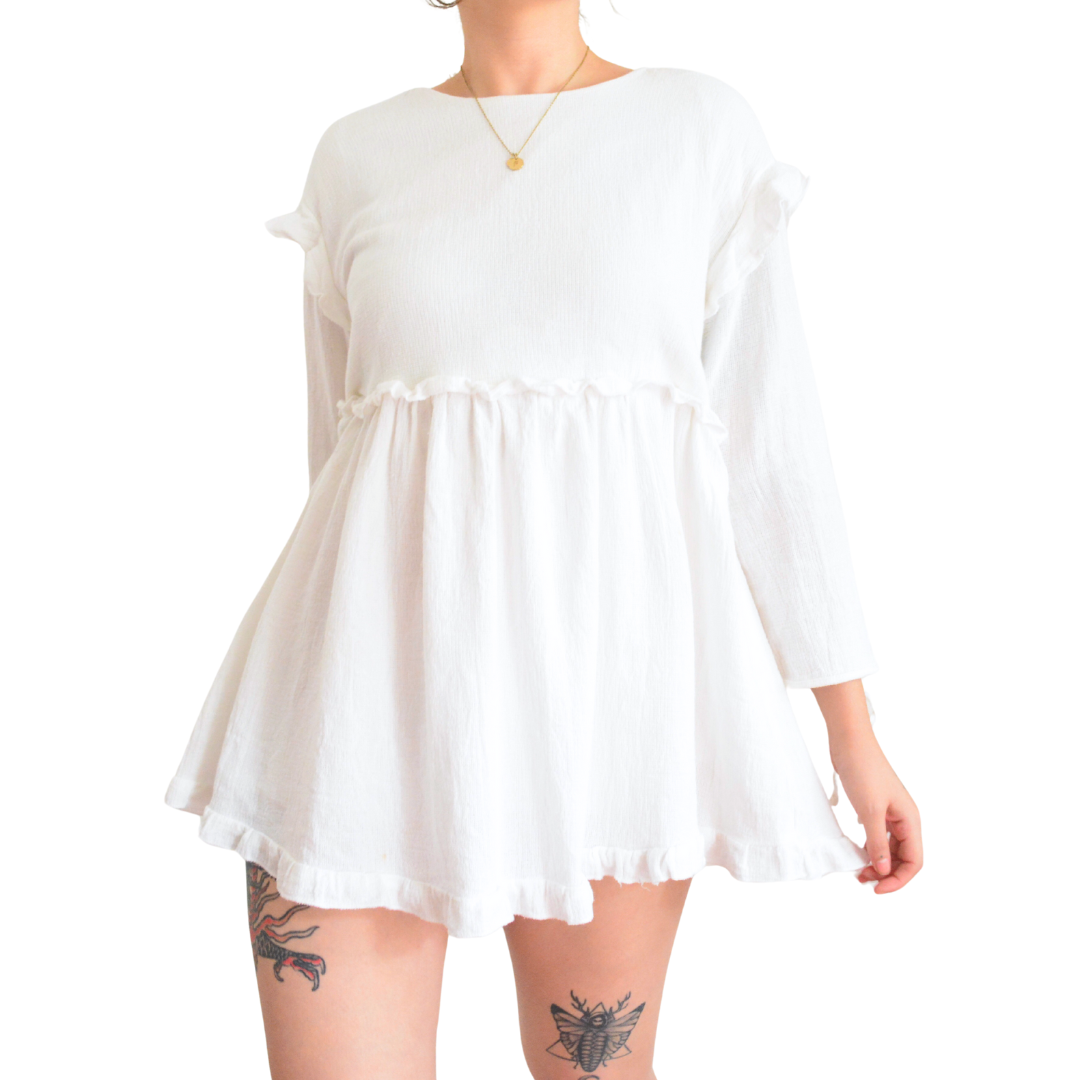 Vestido blanco babydoll