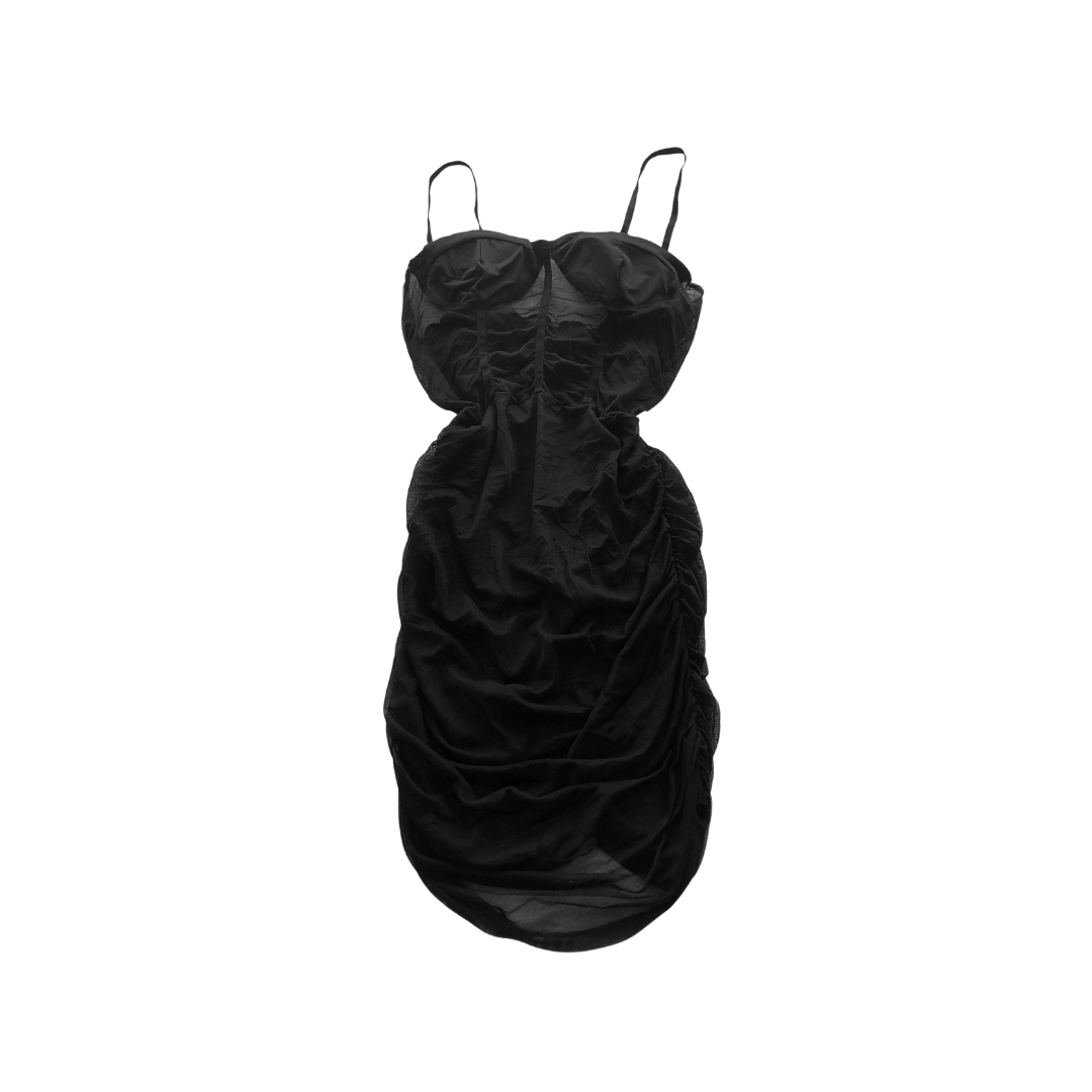 Vestido negro mesh