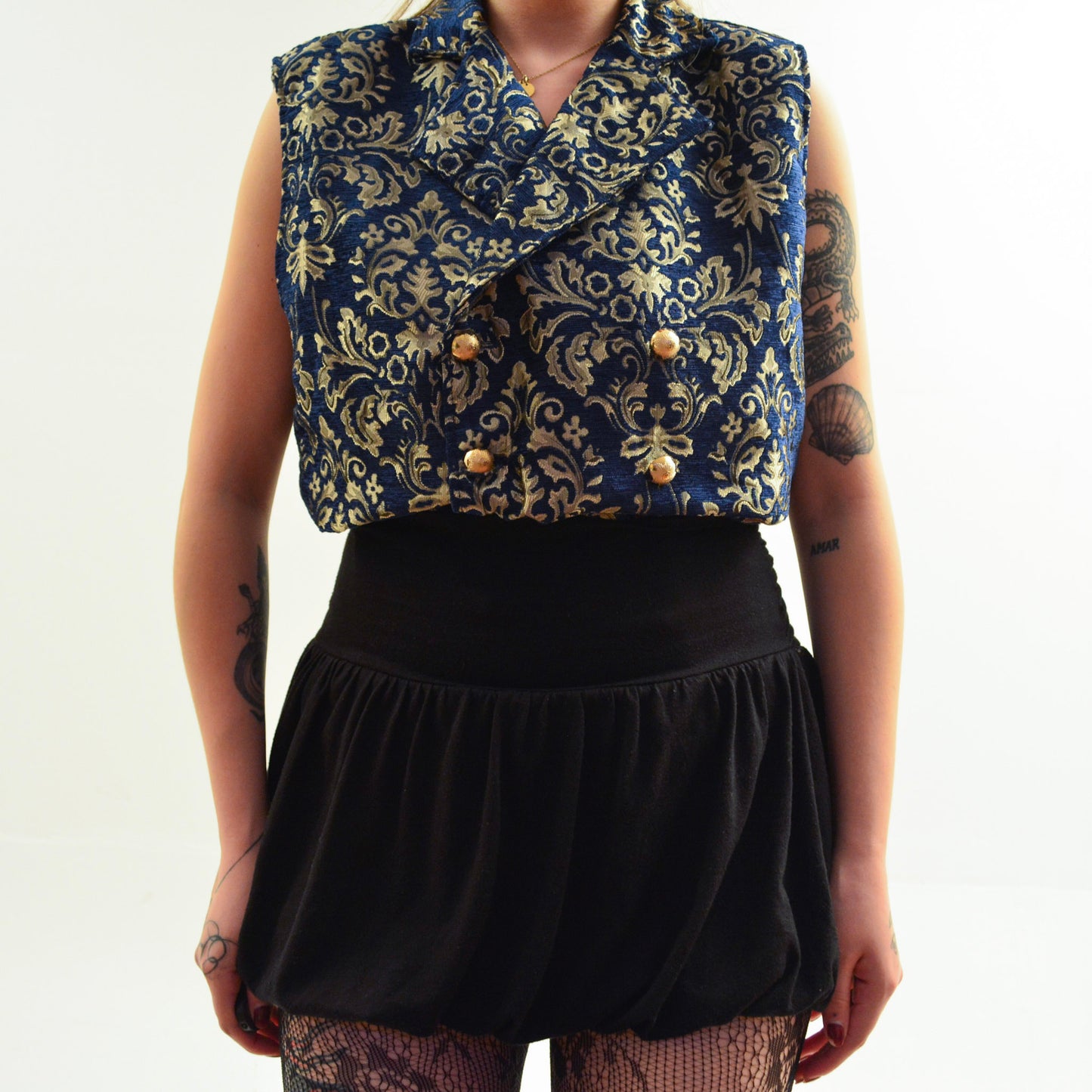 Chaleco vintage 90s brocado